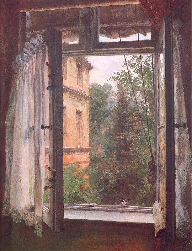 Adolph von Menzel View from a Window in the Marienstrasse Norge oil painting art